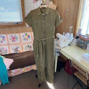 Olive Green Utility Jumpsuit
